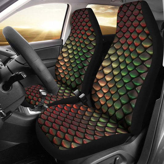 Snake Skin Colorful Print Universal Fit Car Seat Covers