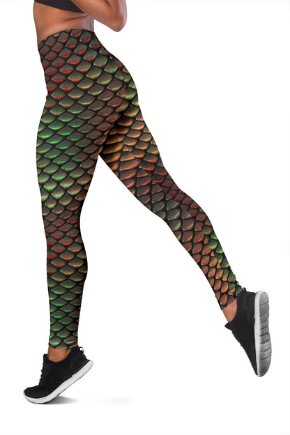 Snake Skin Colorful Print Women Leggings