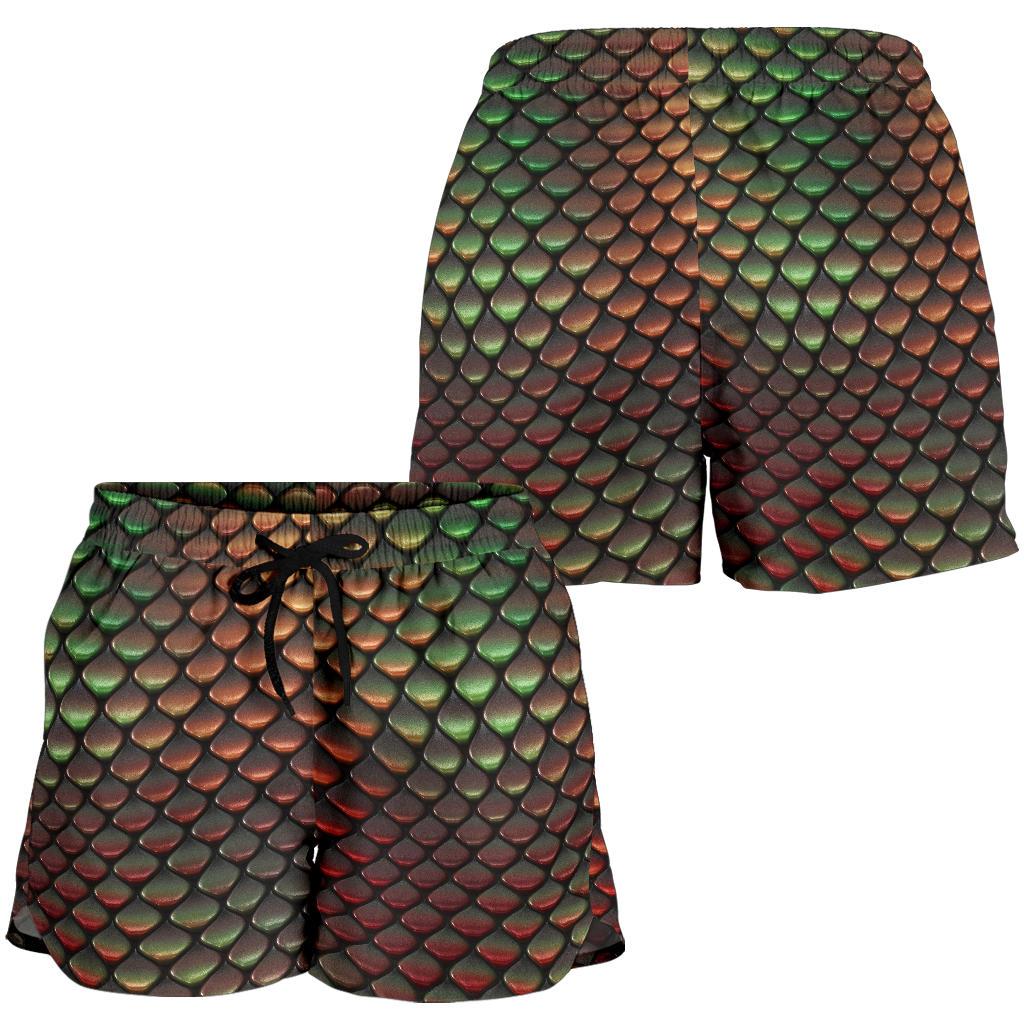 Snake Skin Colorful Print Women Shorts-JTAMIGO.COM