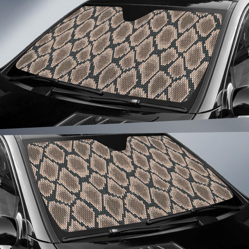 Snake Skin Design Print Car Sun Shade For Windshield