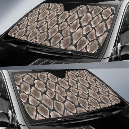 Snake Skin Design Print Car Sun Shade For Windshield