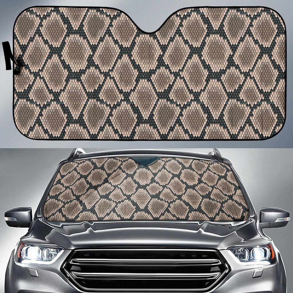 Snake Skin Design Print Car Sun Shade For Windshield