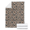 Snake Skin Design Print Fleece Blanket