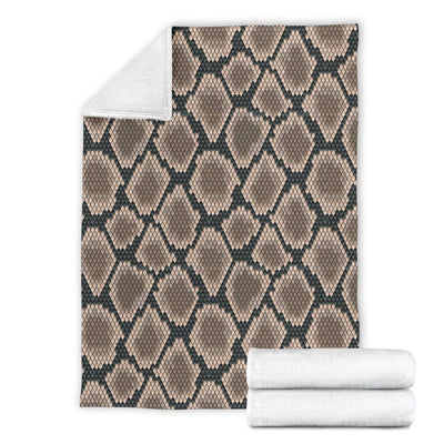 Snake Skin Design Print Fleece Blanket