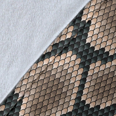 Snake Skin Design Print Fleece Blanket