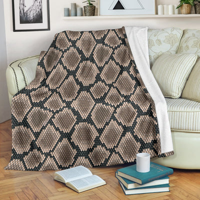 Snake Skin Design Print Fleece Blanket