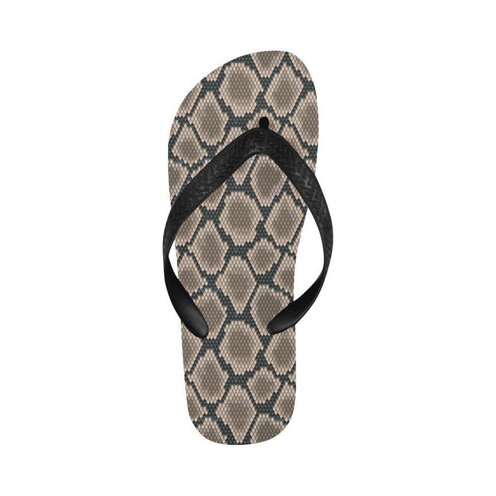 Snake Skin Design Print Flip Flops-JTAMIGO.COM