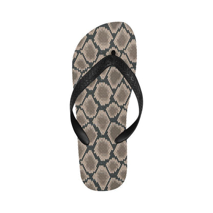 Snake Skin Design Print Flip Flops-JTAMIGO.COM