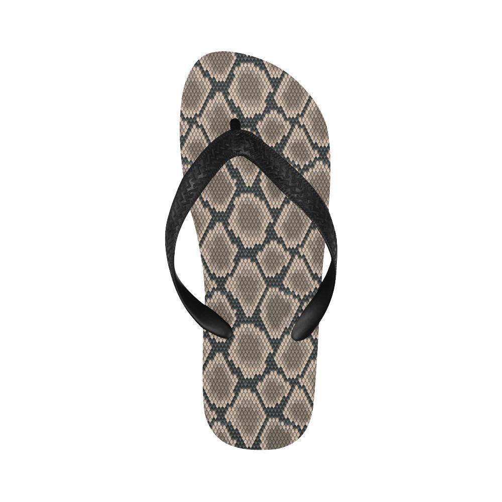 Snake Skin Design Print Flip Flops-JTAMIGO.COM