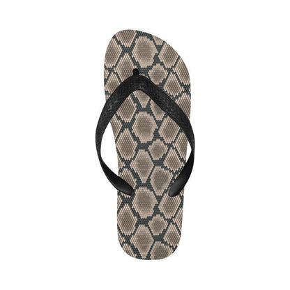 Snake Skin Design Print Flip Flops-JTAMIGO.COM
