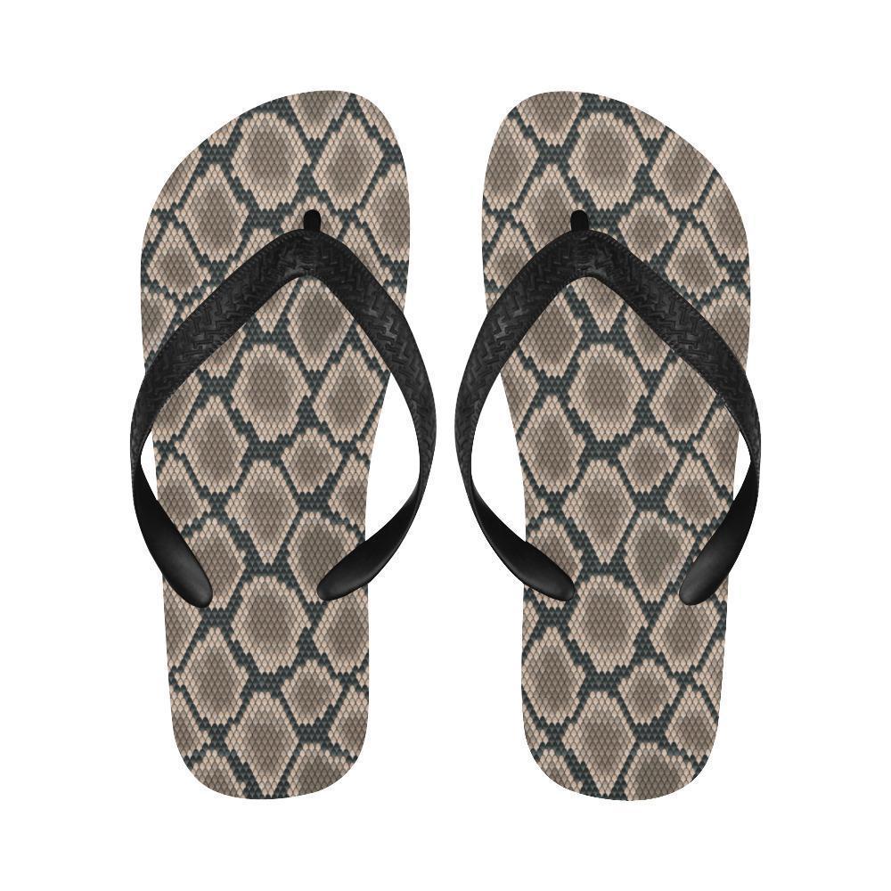 Snake Skin Design Print Flip Flops-JTAMIGO.COM
