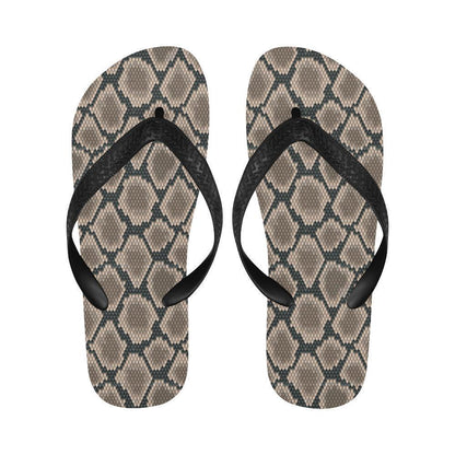Snake Skin Design Print Flip Flops-JTAMIGO.COM