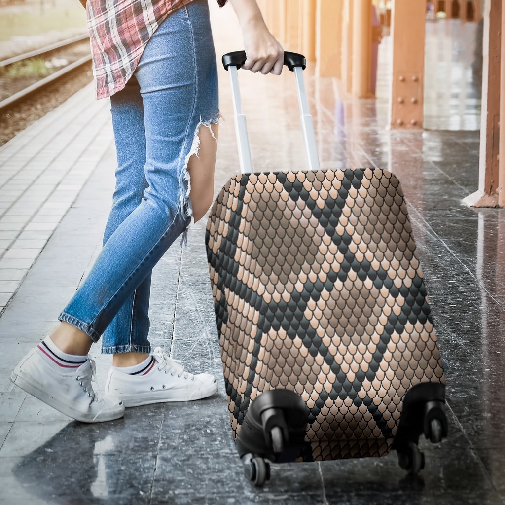 Snake Skin Design Print Luggage Cover Protector