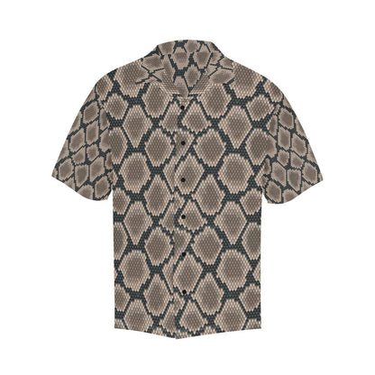 Snake Skin Design Print Men Aloha Hawaiian Shirt