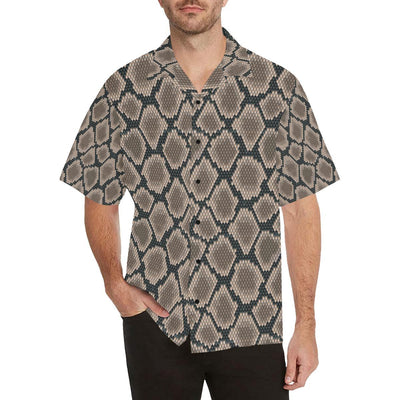 Snake Skin Design Print Men Aloha Hawaiian Shirt