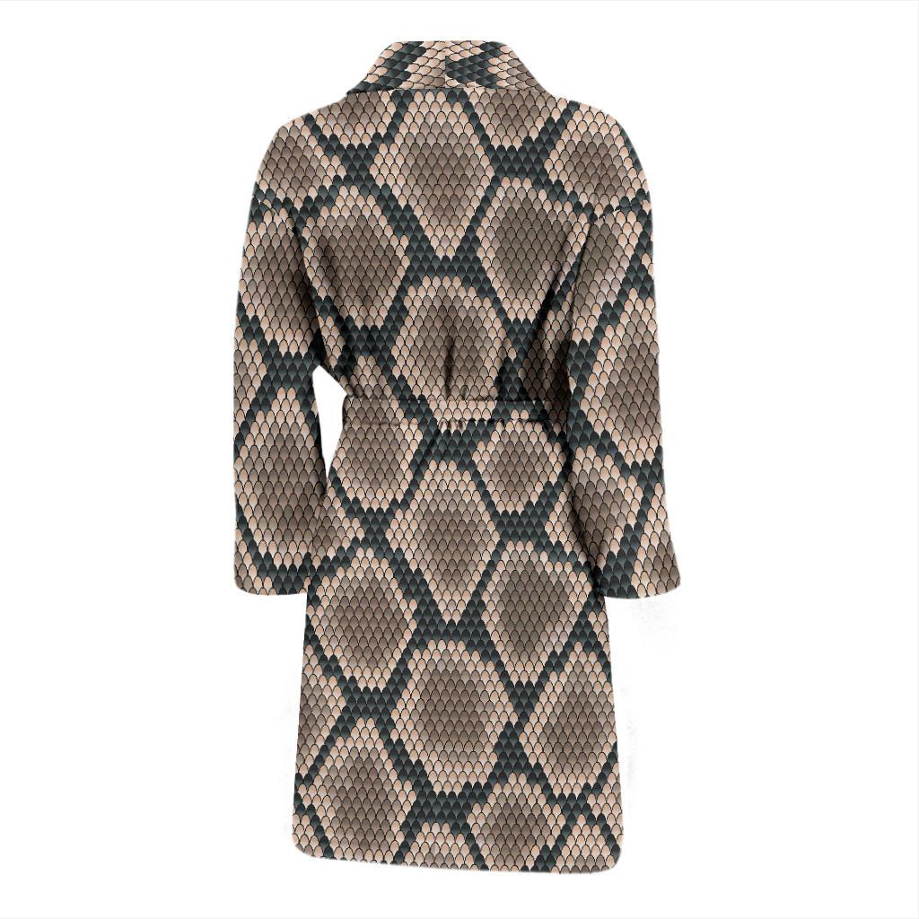 Snake Skin Design Print Men Bath Robe-JTAMIGO.COM