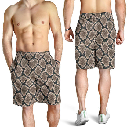 Snake Skin Design Print Mens Shorts-JTAMIGO.COM