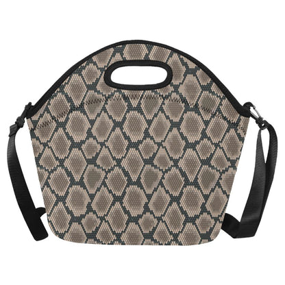 Snake Skin Design Print Neoprene Lunch Bag (Model 1669)(Large)-JTAMIGO.COM