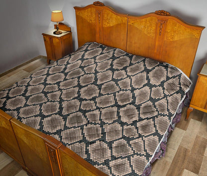 Snake Skin Design Print Premium Quilt-JTAMIGO.COM
