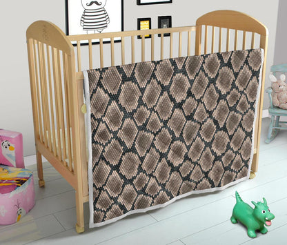 Snake Skin Design Print Premium Quilt-JTAMIGO.COM
