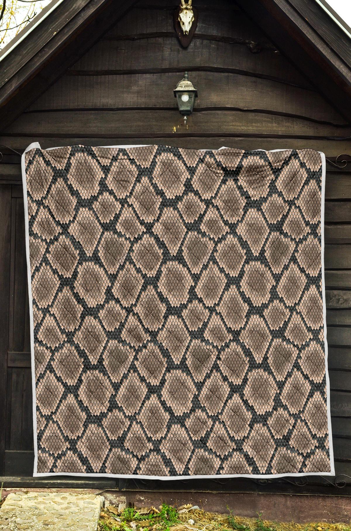 Snake Skin Design Print Premium Quilt-JTAMIGO.COM