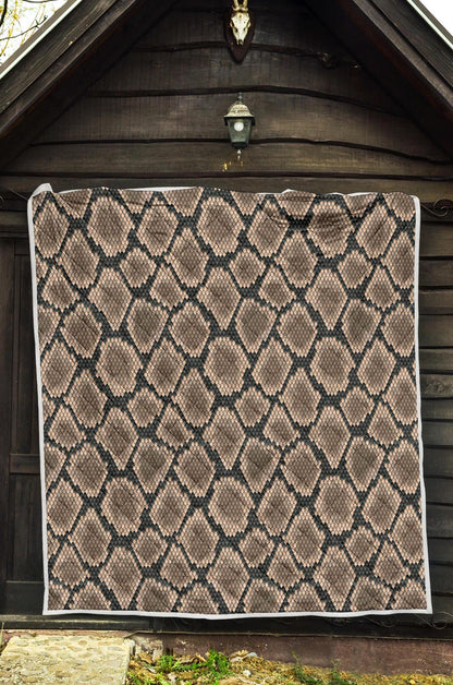Snake Skin Design Print Premium Quilt-JTAMIGO.COM