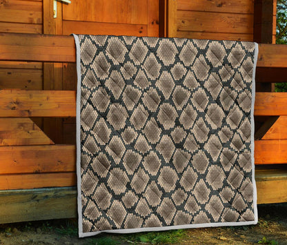 Snake Skin Design Print Premium Quilt-JTAMIGO.COM