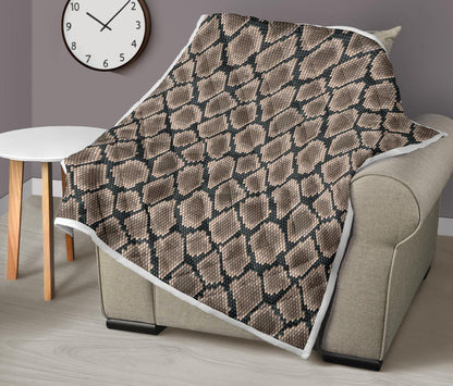 Snake Skin Design Print Premium Quilt-JTAMIGO.COM
