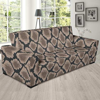 Snake Skin Design Print Sofa Slipcover-JTAMIGO.COM