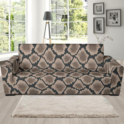 Snake Skin Design Print Sofa Slipcover-JTAMIGO.COM