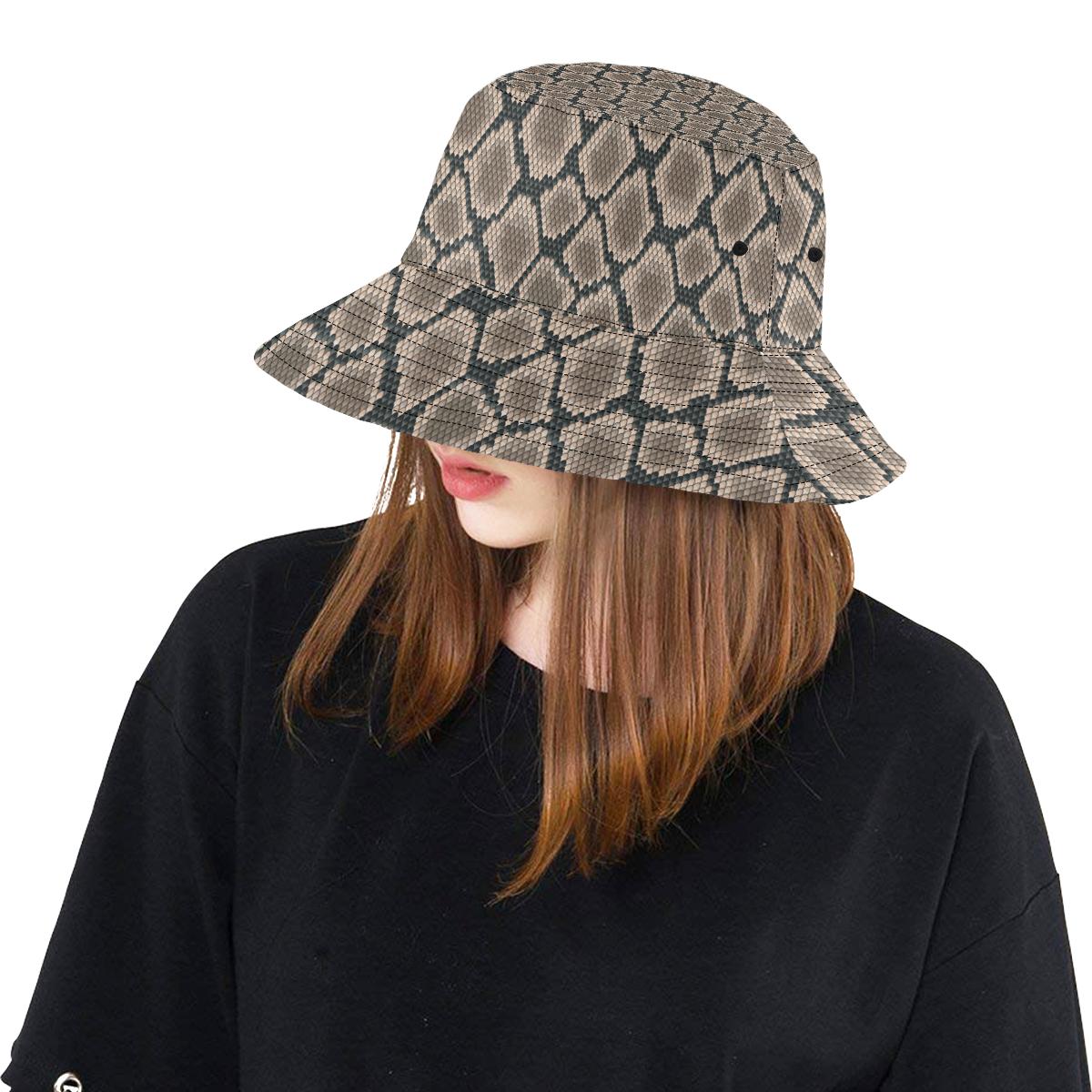 Snake Skin Design Print Unisex Bucket Hat