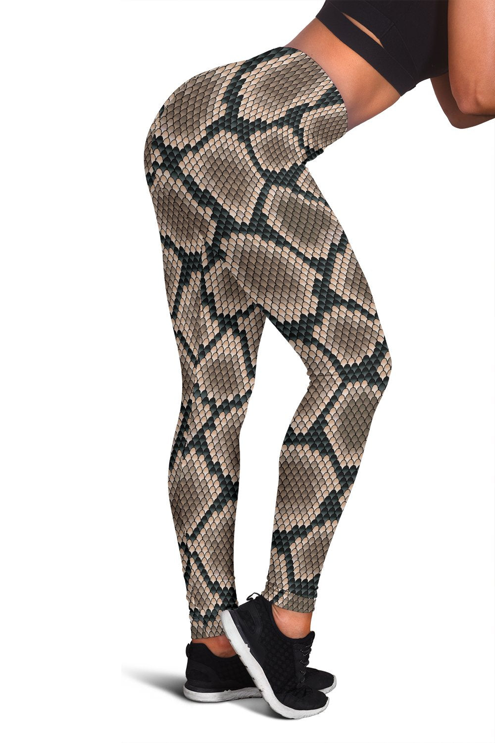 Snake Skin Design Print Women Leggings