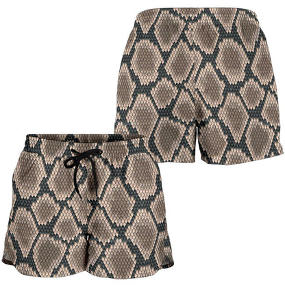 Snake Skin Design Print Women Shorts-JTAMIGO.COM