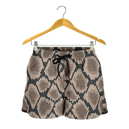Snake Skin Design Print Women Shorts-JTAMIGO.COM