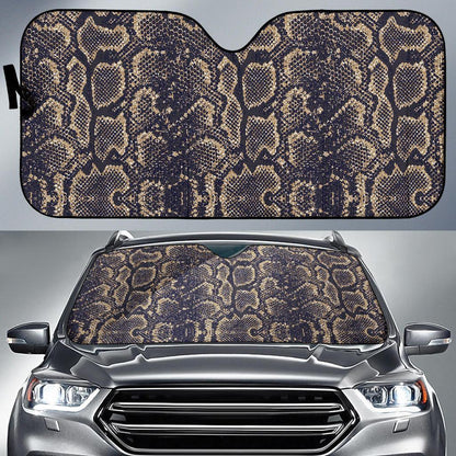 Snake Skin Pattern Print Car Sun Shade For Windshield