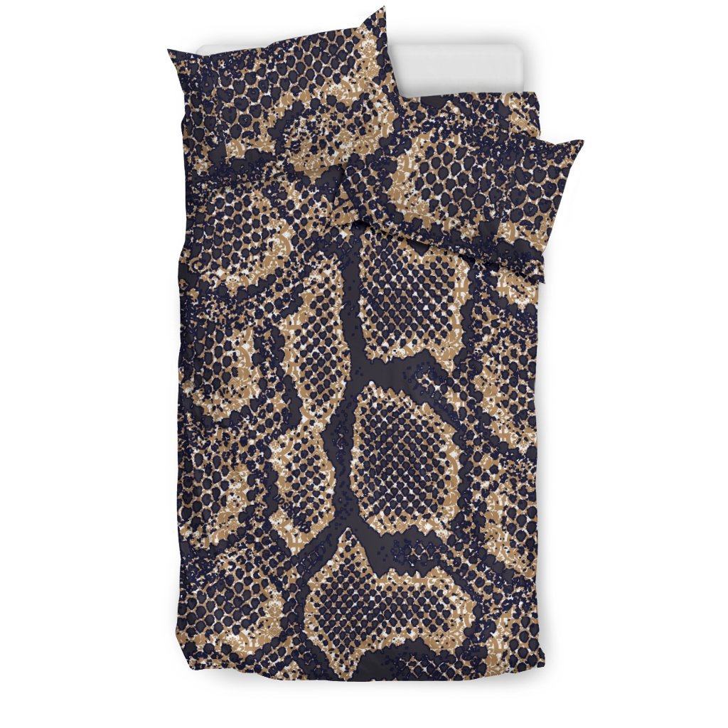 Snake Skin Pattern Print Duvet Cover Bedding Set