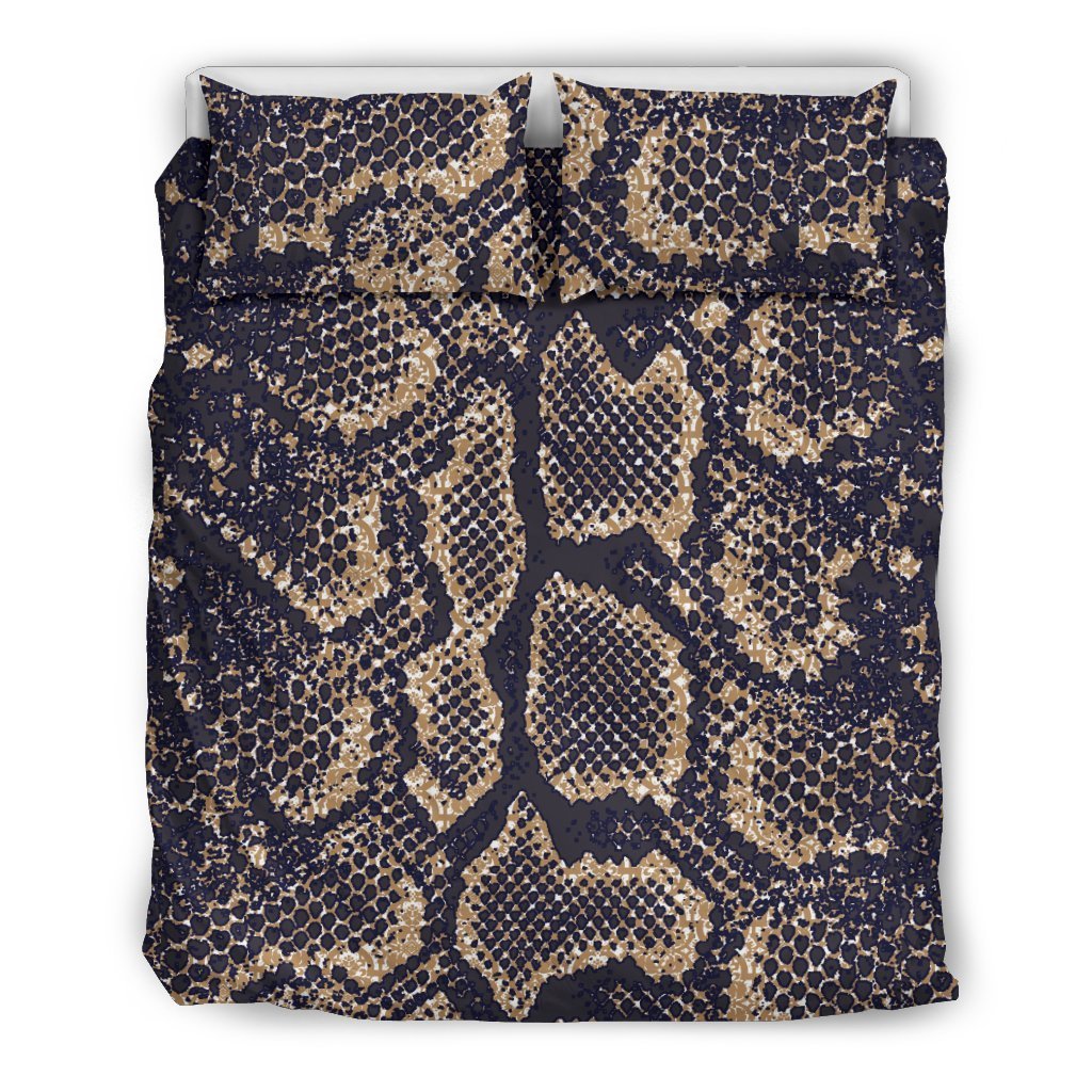 Snake Skin Pattern Print Duvet Cover Bedding Set