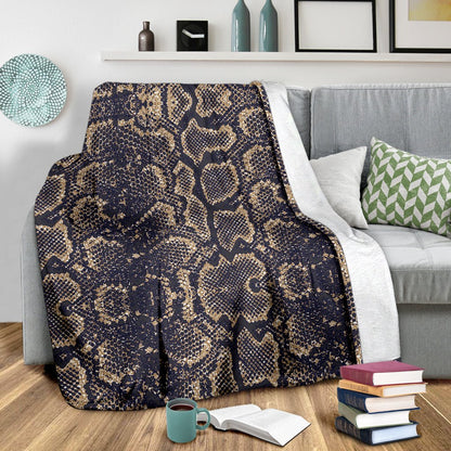 Snake Skin Pattern Print Fleece Blanket