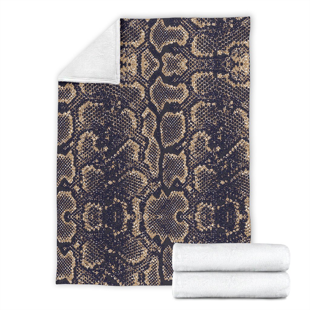Snake Skin Pattern Print Fleece Blanket