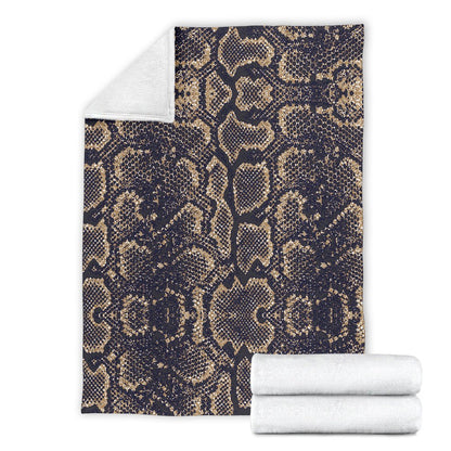 Snake Skin Pattern Print Fleece Blanket