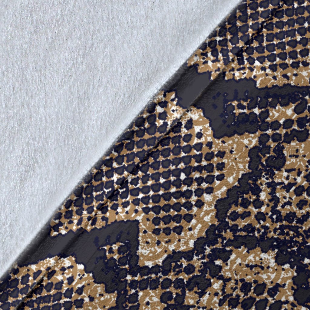 Snake Skin Pattern Print Fleece Blanket