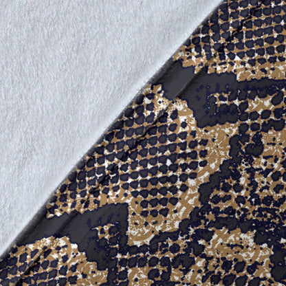Snake Skin Pattern Print Fleece Blanket