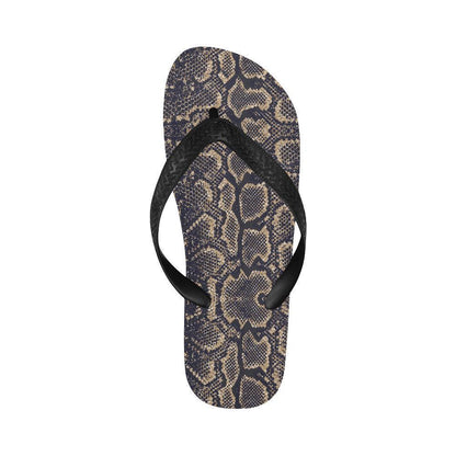 Snake Skin Pattern Print Flip Flops-JTAMIGO.COM