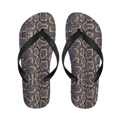 Snake Skin Pattern Print Flip Flops-JTAMIGO.COM