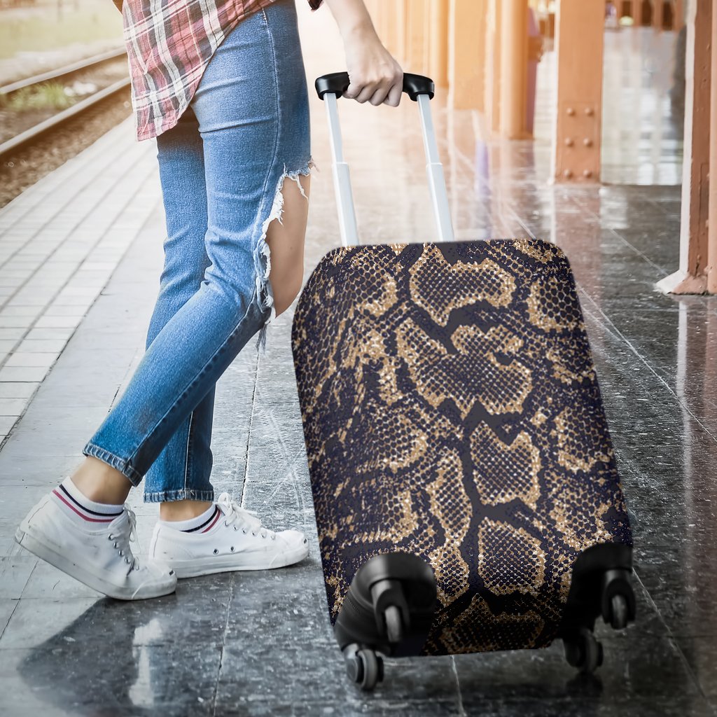 Snake Skin Pattern Print Luggage Cover Protector