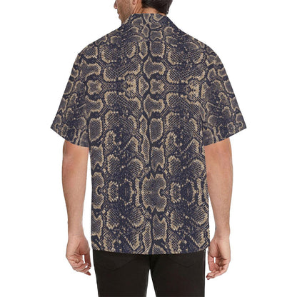 Snake Skin Pattern Print Men Aloha Hawaiian Shirt