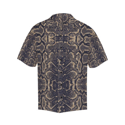 Snake Skin Pattern Print Men Aloha Hawaiian Shirt