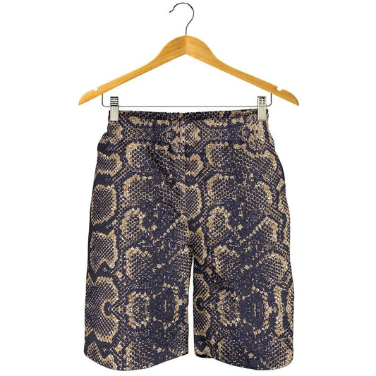 Snake Skin Pattern Print Mens Shorts-JTAMIGO.COM