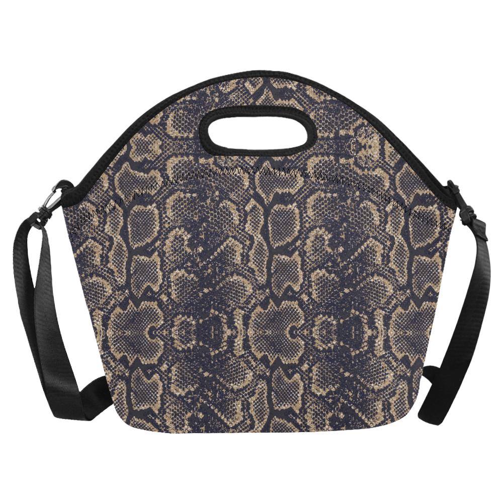 Snake Skin Pattern Print Neoprene Lunch Bag (Model 1669)(Large)-JTAMIGO.COM