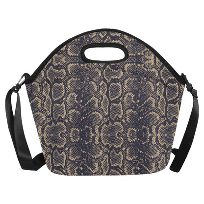 Snake Skin Pattern Print Neoprene Lunch Bag (Model 1669)(Large)-JTAMIGO.COM